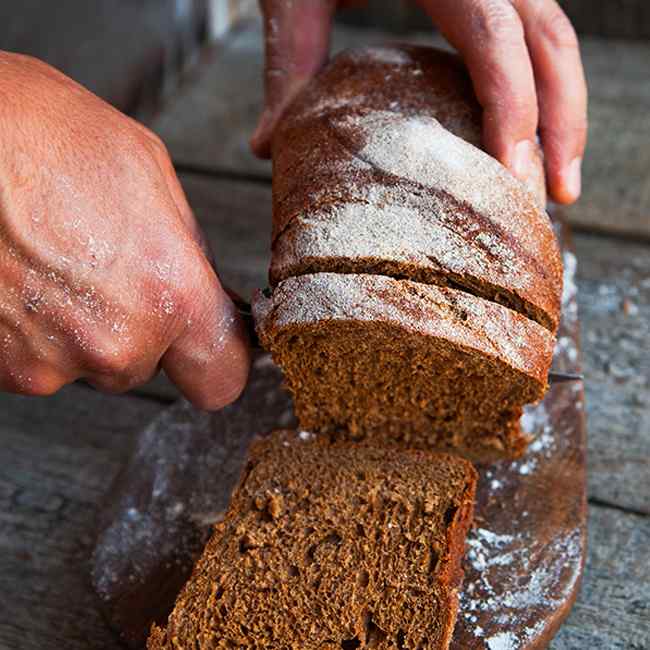 Malted wheat flake bread